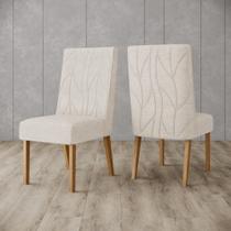 Kit 2 Cadeiras Eloa Nature/Linho - Henn Kit 2 Cadeiras Eloa Nature/Linho - Henn