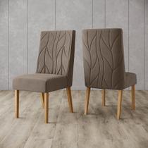 Kit 2 Cadeiras Eloá Pés de Madeira Henn