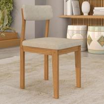 Kit 2 Cadeiras Em Mdf Estofadas Utah Cinamomo/s.bege - M.a