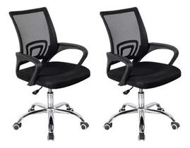 Kit 2 Cadeiras Ergonômica Escritório Giratória Computador