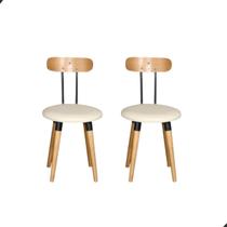 KIT 2 Cadeiras Ergonomica Para Mesa De Jantar Cozinha De Madeira KIT 2 Cadeiras Ergonomica Para Mesa De Jantar Cozinha De Madeira
