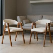 Kit 2 Cadeiras Escandinavas Malaga Ergonomica Organica Madeira Maciça Sala de Jantar Estar Escritório Espera Kit 2 Cadeiras Escandinavas Malaga Ergonomica Organica Madeira Maciça Sala de Jantar Estar Escritório Espera