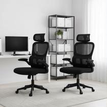 Kit 2 Cadeiras Escritório Diretor Rodinhas Reclinável Ajuste De Altura Tela Mesh Ergonômica Encosto Alto Ajustável Suporta 120Kg Kit 2 Cadeiras Escritório Diretor Rodinhas Reclinável Ajuste De Altura Tela Mesh Ergonômica Encosto Alto Ajustável Suporta 120Kg