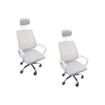 Kit 2 Cadeiras Escritório Diretor Tela Mesh Encosto De Cabeça com Ebook Kit 2 Cadeiras Escritório Diretor Tela Mesh Encosto De Cabeça com Ebook