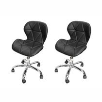 Kit 2 Cadeiras Escritório Giratória Office Eiffel Slim Kit 2 Cadeiras Escritório Giratória Office Eiffel Slim