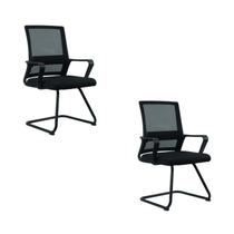 Kit 2 Cadeiras Escritorio Interlocutor Fixa Tela Mesh Tokyo Kit 2 Cadeiras Escritorio Interlocutor Fixa Tela Mesh Tokyo