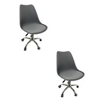 Kit 2 Cadeiras Escritório Secretaria Decorativa Eames Chicago Kit 2 Cadeiras Escritório Secretaria Decorativa Eames Chicago