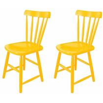 Kit 2 Cadeiras Espanha Deiss Amarelo