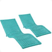 Kit 2 Cadeiras Espreguiçadeiras Alumínio para Piscina Bogotá