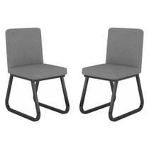 Kit 2 Cadeiras Estilo Industrial Toronto Pret/cinza - Móveis Arapongas