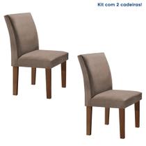 Kit 2 Cadeiras Estofadas Espanha Espresso Móveis