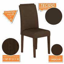Kit 2 Cadeiras Estofadas Londres Imbuia/marrom - Móveis Arapongas