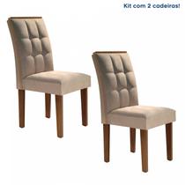 Kit 2 Cadeiras Estofadas Madri Espresso Móveis