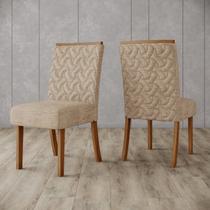 Kit 2 Cadeiras Estofadas para Mesa de Jantar Esther