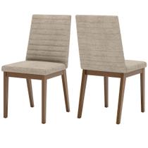 Kit 2 Cadeiras Estofadas Sala De Jantar Elena Suede Henn Kit 2 Cadeiras Estofadas Sala De Jantar Elena Suede Henn