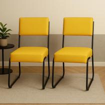 Kit 2 Cadeiras Florida Corano Sala Escritorio Pes Reforçado