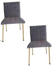 Kit 2 Cadeiras Gael Para Sala Mesa de Jantar Moderna com Base de Ferro Tecido Bouclé Premium Grafite Topii Moda Casa Kit 2 Cadeiras Gael Para Sala Mesa de Jantar Moderna com Base de Ferro Tecido Bouclé Premium Grafite Topii Moda Casa