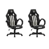 Kit 2 Cadeiras Gamer Atlético Mineiro Cam 3316 Espresso Móveis Kit 2 Cadeiras Gamer Atlético Mineiro Cam 3316 Espresso Móveis