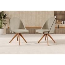 Kit 2 Cadeiras Giratória Lua Moderna