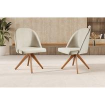Kit 2 Cadeiras Giratória Lua Moderna
