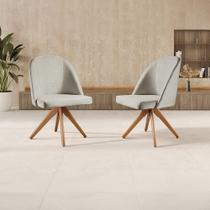 Kit 2 Cadeiras Giratória Lua