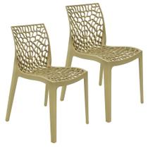Kit 2 Cadeiras Gruvyer Design Cozinha Sala de Estar Jantar