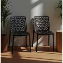 Kit 2 Cadeiras Gruvyer para Sala Quintal Varanda Jantar Conjunto de Cadeiras Confortáveis