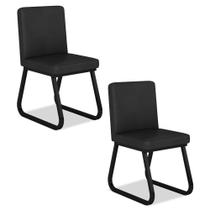 Kit 2 Cadeiras Industrial Toronto Preto/material sintético Preto - M. Arapongas
