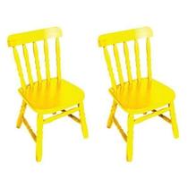 Kit 2 Cadeiras Infantil Country Amarela Ecomóveis Amarelo