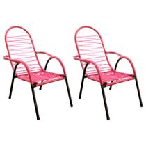 Kit 2 Cadeiras Infantil Fio Único Luxo Rosa Bebê - SHOP MOBILE