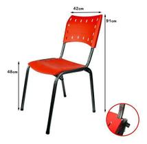 Kit 2 Cadeiras Iso Colorida Montada Recepção/Sala/Cozinha/Igreja