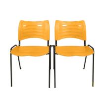 Kit 2 Cadeiras Iso Turim plastica Igreja Recepção Escola Laranja com conector Kit 2 Cadeiras Iso Turim plastica Igreja Recepção Escola Laranja com conector