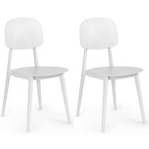 Kit 2 Cadeiras Itália para Sala/Cozinha em Polipropileno - Branco