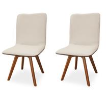 Kit 2 Cadeiras Karla Decorativa Giratória Para Cozinha ou Sala de Jantar-tecido Linho-Costas Sintético Whisky