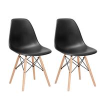 Kit 2 Cadeiras Laráz Eames Eiffel DSW - Preto - Laraz