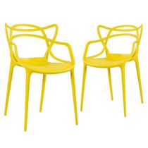 Kit 2 Cadeiras Laráz Master Allegra de Jantar - Amarelo