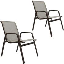 Kit 2 Cadeiras Lótus Premium Bege Kit 2 Cadeiras Lótus Premium Bege