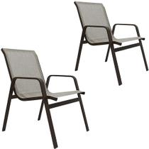Kit 2 Cadeiras Lótus Premium para Piscina Jardim Área Externa e Interna