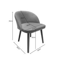 Kit 2 Cadeiras Lua Slim Decorativa Tecido Veludo Pés Palito