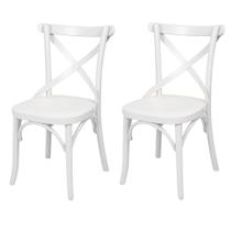 Kit 2 Cadeiras Luna madeira maciça Off White Kit 2 Cadeiras Luna madeira maciça Off White
