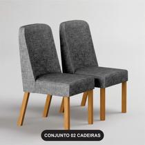 Kit 2 cadeiras maciça de Jantar Estofada Iza- Arbo Design Kit 2 cadeiras maciça de Jantar Estofada Iza- Arbo Design