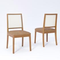 Kit 2 Cadeiras Madeira Maciça Telinha e Estofado material sintético Marcela Kit 2 Cadeiras Madeira Maciça Telinha e Estofado material sintético Marcela