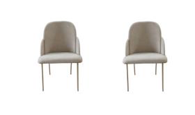 Kit 2 Cadeiras Maitê Para Sala Mesa de Jantar Moderna Base de Ferro Tecido Bouclé Premium Bege Topii Moda Casa Kit 2 Cadeiras Maitê Para Sala Mesa de Jantar Moderna Base de Ferro Tecido Bouclé Premium Bege Topii Moda Casa