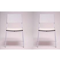 Kit 2 Cadeiras Mitte Aço Carbono Branco Fórmica Branco Real - Datelli Design