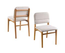 Kit 2 Cadeiras Moderna em Madeira Maciça - Carol - Requinte Salas Kit 2 Cadeiras Moderna em Madeira Maciça - Carol - Requinte Salas