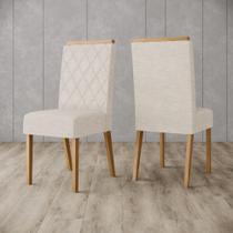 Kit 2 Cadeiras Nina Nature/Linho - Henn Kit 2 Cadeiras Nina Nature/Linho - Henn