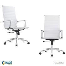 Kit 2 Cadeiras Office Giratória Manhattan Presidente PU Várias Cores Braços Fixos - Fratini