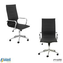 Kit 2 Cadeiras Office Sevilha PU Alta Várias Cores - Rivatti