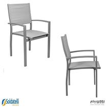 Kit 2 Cadeiras Outdoor Angra Grafite Tela Grafite - Rivatti