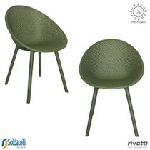 Kit 2 Cadeiras Outdoor Drops Várias Cores com Proteção UV - Rivatti